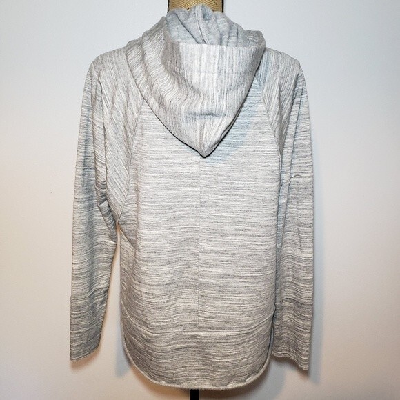 Lucky Brand Fleece Hooded Pullover In Grey Size M - Picture 7 of 14